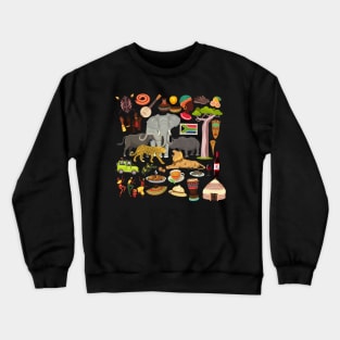 South Africa Travel Icons Crewneck Sweatshirt